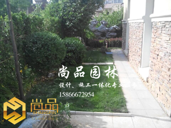 公司工程：諾貝爾城別墅庭院施工案例